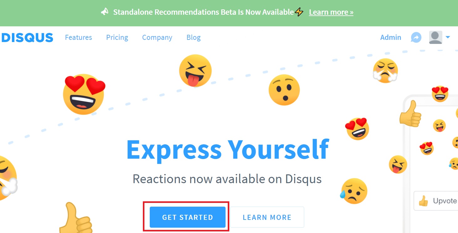 Disqus Create a site 1 Disqus Create a site 1